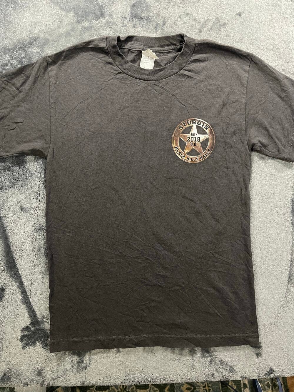 Sturgis Motorcycle Rally T Shirt Womens Small S Black Hills Skeleton 2018
